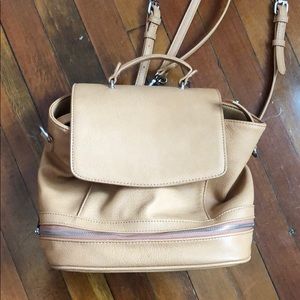 Free People brown leather backpack